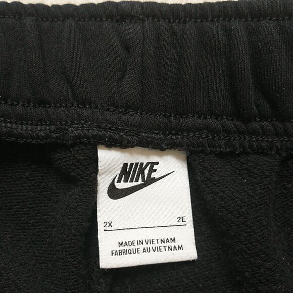 Nike Joggers Pants Womens 2X Black Sweatpants Sportswear Club Fleece Swoosh Logo - Picture 8 of 9